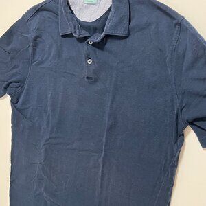 Peter Millar Polo Shirt Perfect Pique Golf Navy Blue Summer Preppy Men's size XL